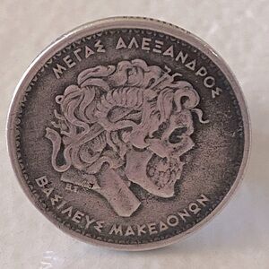 Rewind Silver Coin Ring